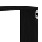 Estante de pared con estante Roble Negro 76 x 15 x 53 cm