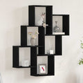 Estante de pared con estante Roble Negro 78 x 15 x 93 cm