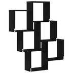 Estante de pared con estante Roble Negro 78 x 15 x 93 cm