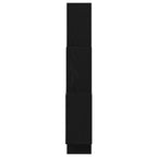Estante de pared con estante Roble Negro 78 x 15 x 93 cm