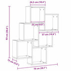 Estante de pared con estante Roble Negro 78 x 15 x 93 cm