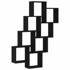 Estante de pared con estante Roble Negro 90 x 15 x 119,5 cm