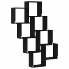 Estante de pared con estante Roble Negro 90 x 15 x 119,5 cm