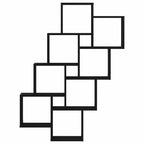 Estante de pared con estante Roble Negro 90 x 15 x 119,5 cm