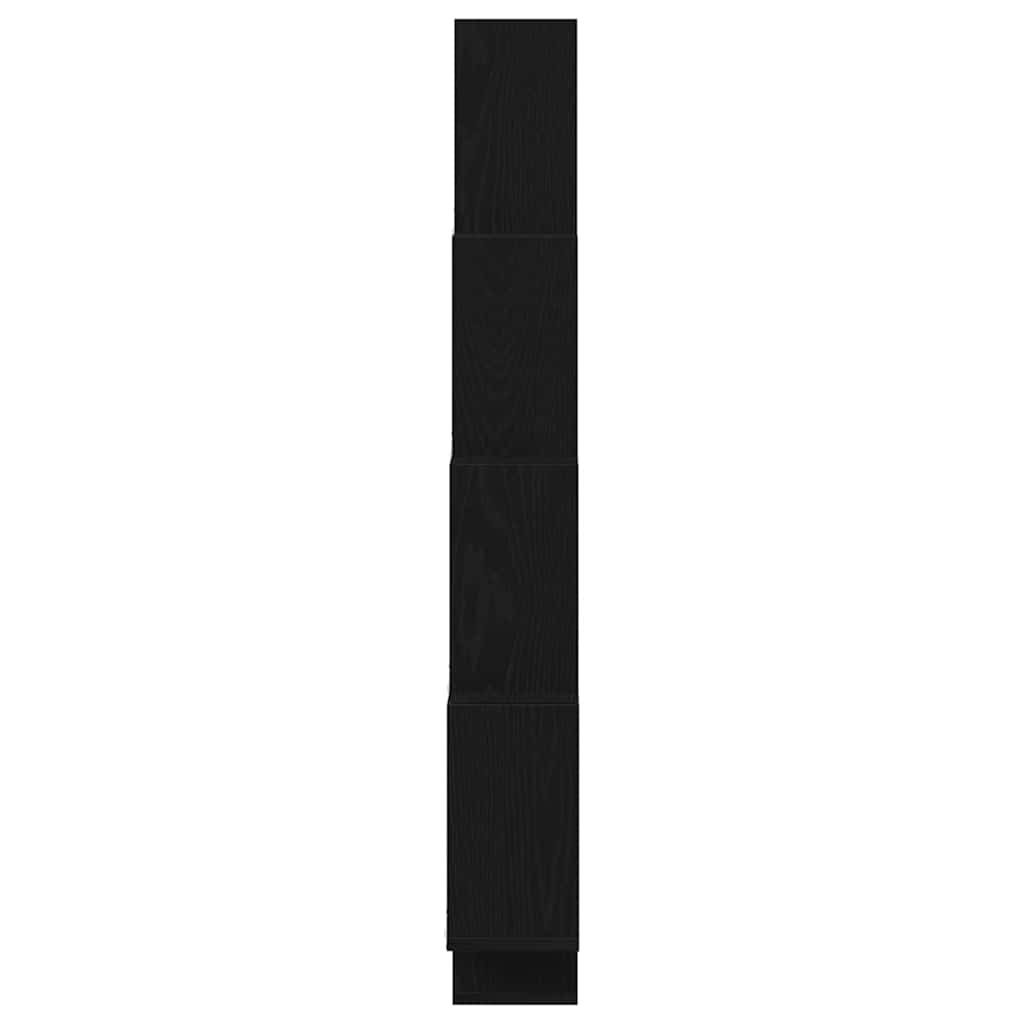 Estante de pared con estante Roble Negro 90 x 15 x 119,5 cm