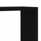 Estante de pared con estante 2 pcs Roble Negro 50 x 15 x 85 cm
