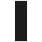 Estante de pared con estante 2 pcs Roble Negro 50 x 15 x 85 cm