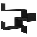 Estante de pared 2 pcs Roble Negro 40 x 40 x 49,5 cm