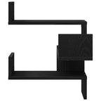 Estante de pared 2 pcs Roble Negro 40 x 40 x 49,5 cm