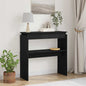 Mesa Consola Roble Negro 80 x 30 x 102 cm Madera de ingeniería