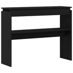 Mesa Consola Roble Negro 80 x 30 x 102 cm Madera de ingeniería