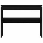 Mesa Consola Roble Negro 80 x 30 x 102 cm Madera de ingeniería