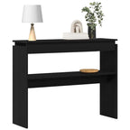 Mesa Consola Roble Negro 80 x 30 x 102 cm Madera de ingeniería