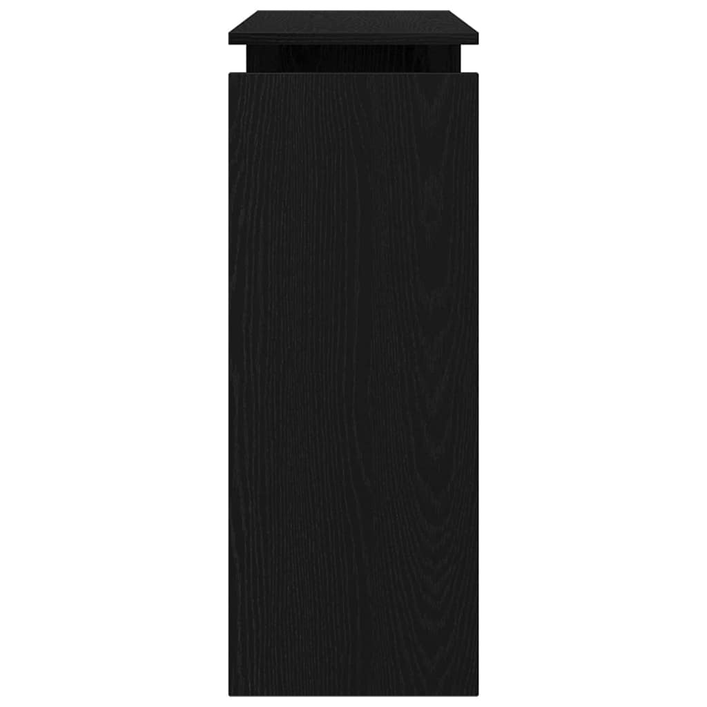 Mesa Consola Roble Negro 80 x 30 x 102 cm Madera de ingeniería