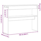 Mesa Consola Roble Negro 80 x 30 x 102 cm Madera de ingeniería