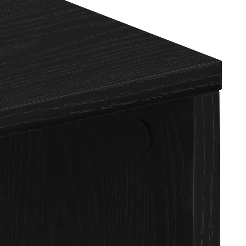 Escritorio Roble Negro 102,5 x 35 x 75 cm Madera de ingeniería