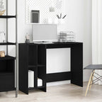 Escritorio Roble Negro 102,5 x 35 x 75 cm Madera de ingeniería