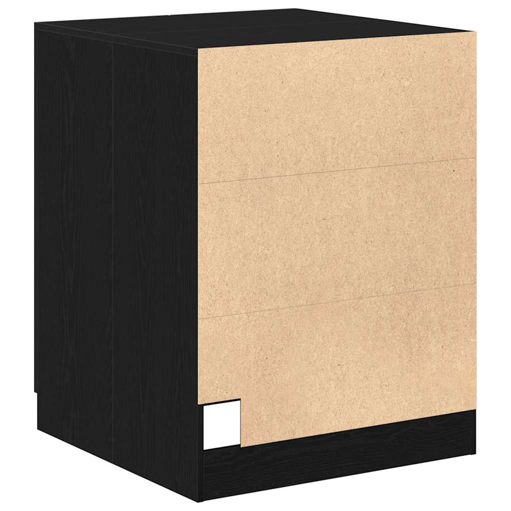 Armario para lavadora Roble Negro 70,5 x 71,5 x 91,5 cm