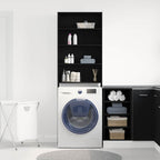 Armario para lavadora Roble Negro 64 x 24 x 190 cm