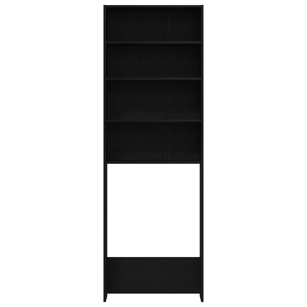 Armario para lavadora Roble Negro 64 x 24 x 190 cm