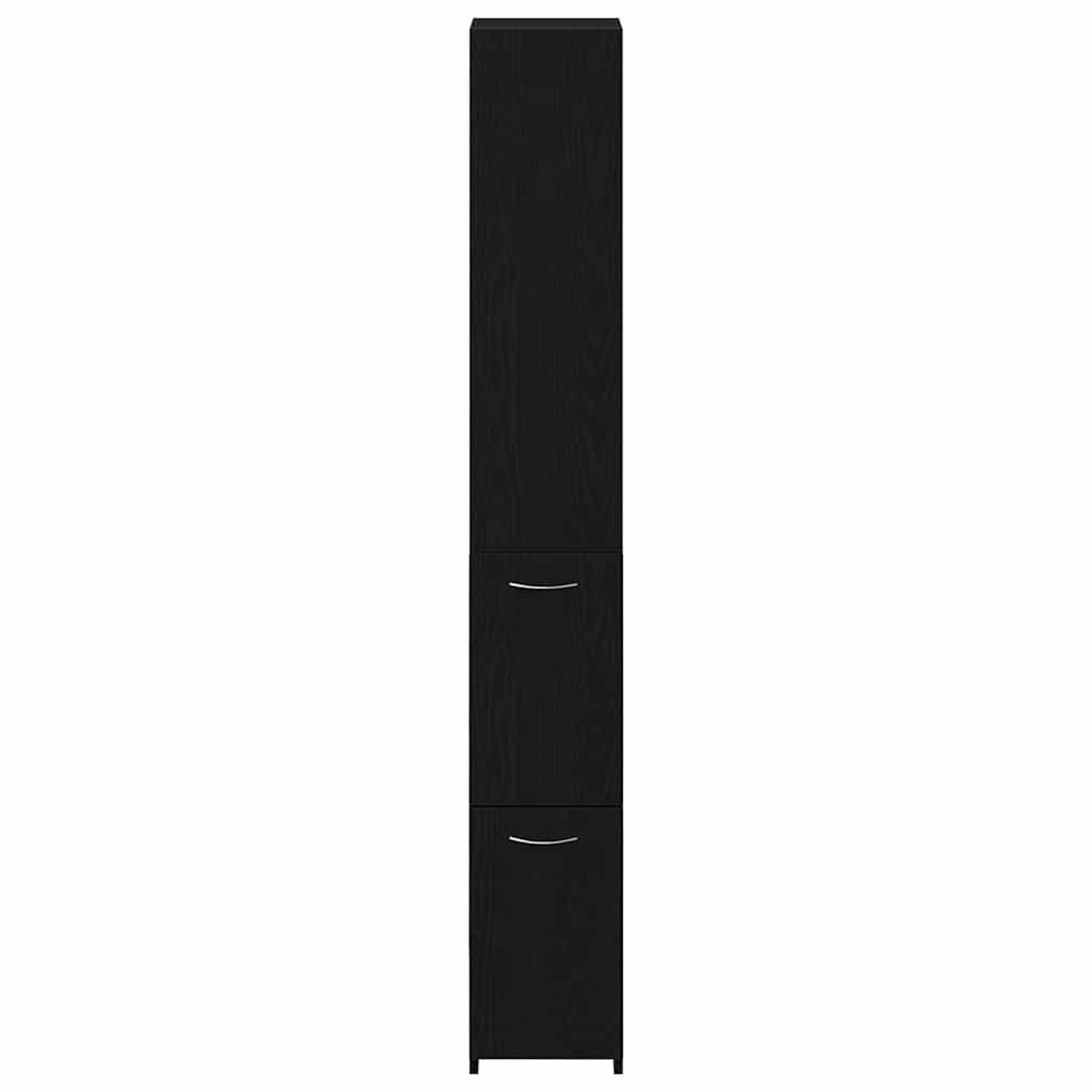 Gabinete de Baño con cajón Roble Negro 25 x 25 x 170 cm