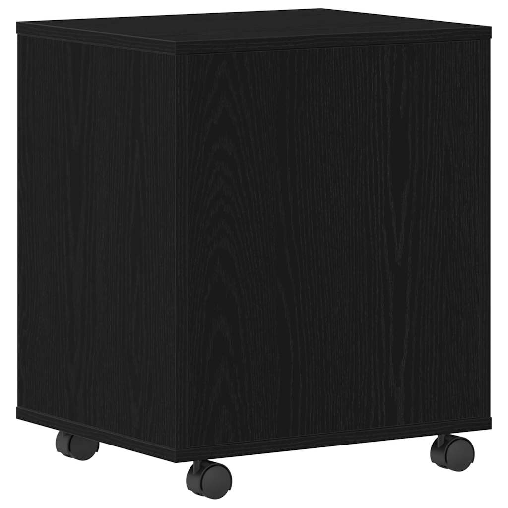 Gabinete rodante con rueda Roble Negro 45 x 38 x 54 cm