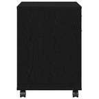 Gabinete rodante con rueda Roble Negro 45 x 38 x 54 cm