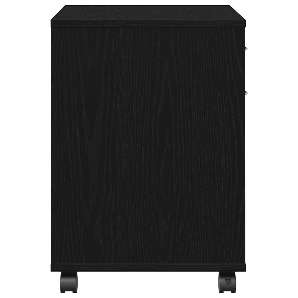 Gabinete rodante con rueda Roble Negro 45 x 38 x 54 cm