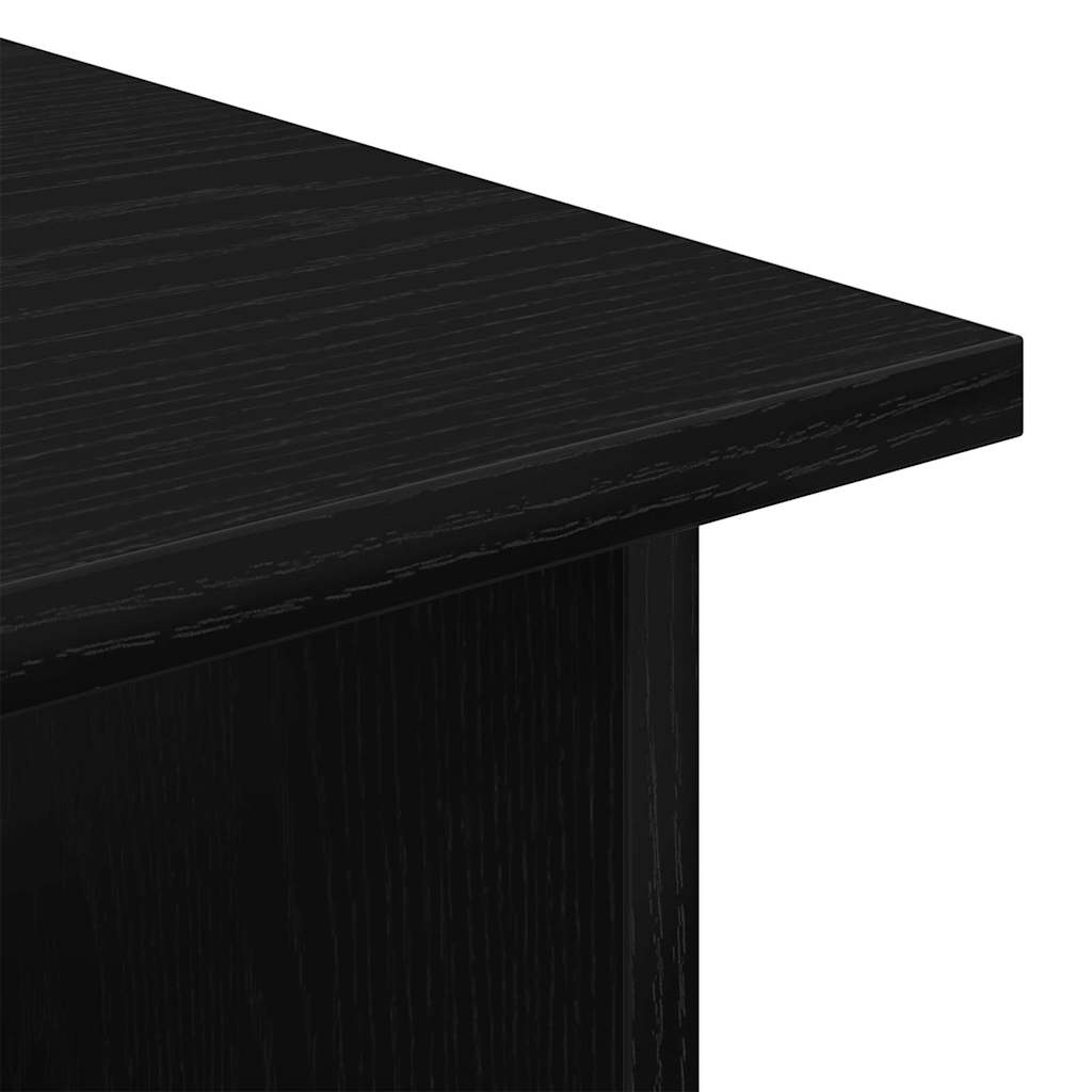 Gabinete rodante con rueda Roble Negro 60 x 45 x 55 cm