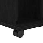 Gabinete rodante con rueda Roble Negro 60 x 45 x 55 cm