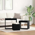 Mesa Nido 3 pcs Roble Negro Madera de ingeniería