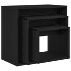 Mesa Nido 3 pcs Roble Negro Madera de ingeniería