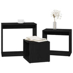 Mesa Nido 3 pcs Roble Negro Madera de ingeniería