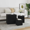 Mesa Nido 3 pcs Roble Negro Madera de ingeniería