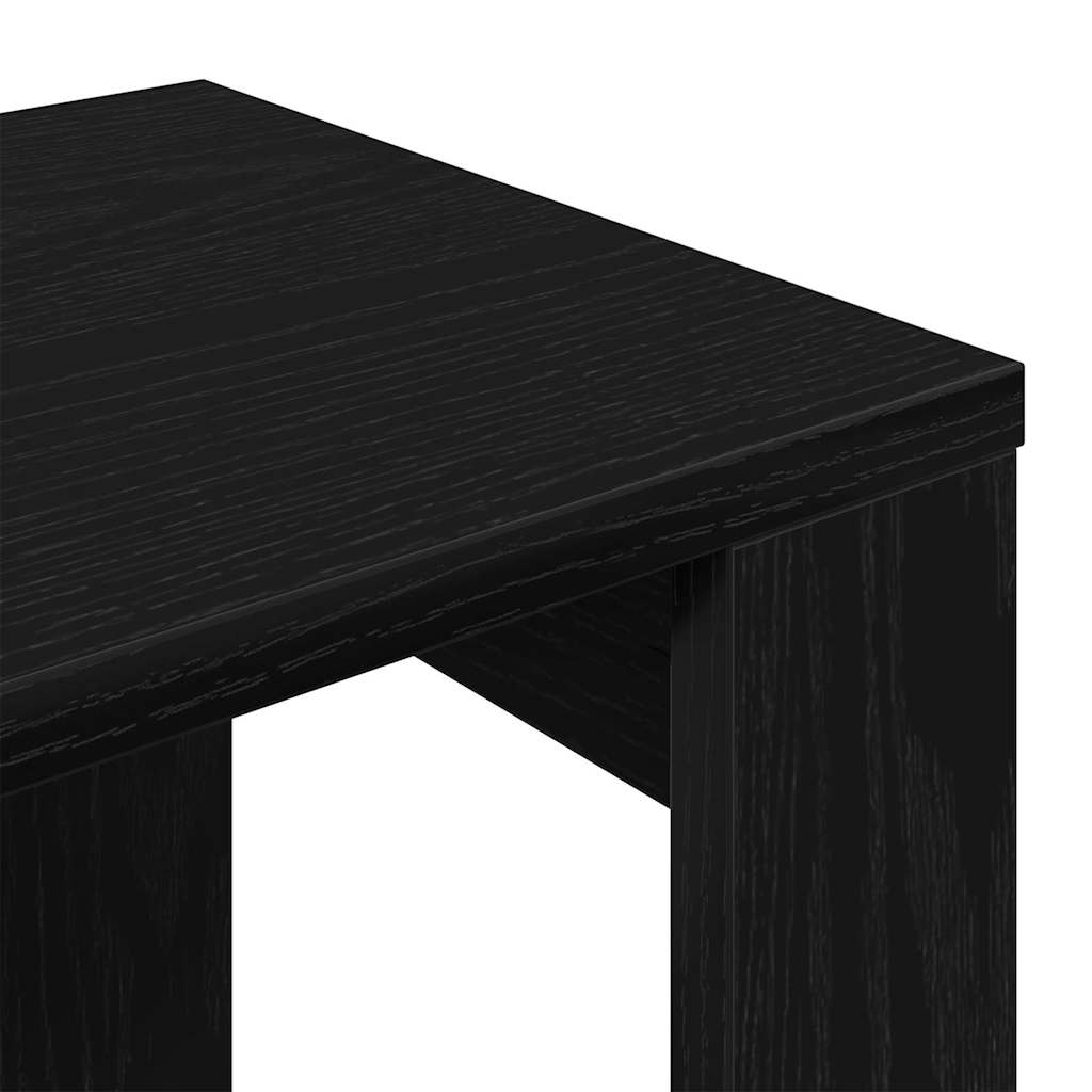 Mesas Nido 3 pcs Roble Negro Madera contrachapada