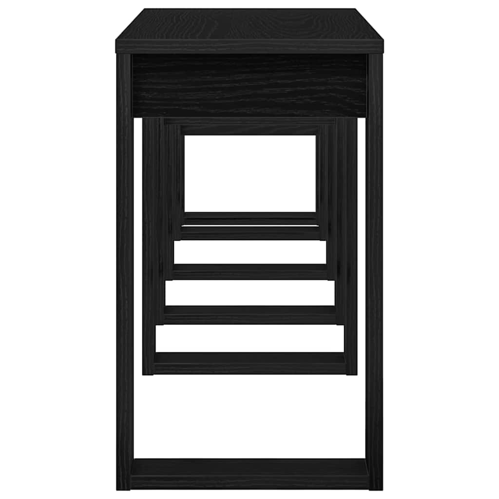 Mesas Nido 3 pcs Roble Negro Madera contrachapada
