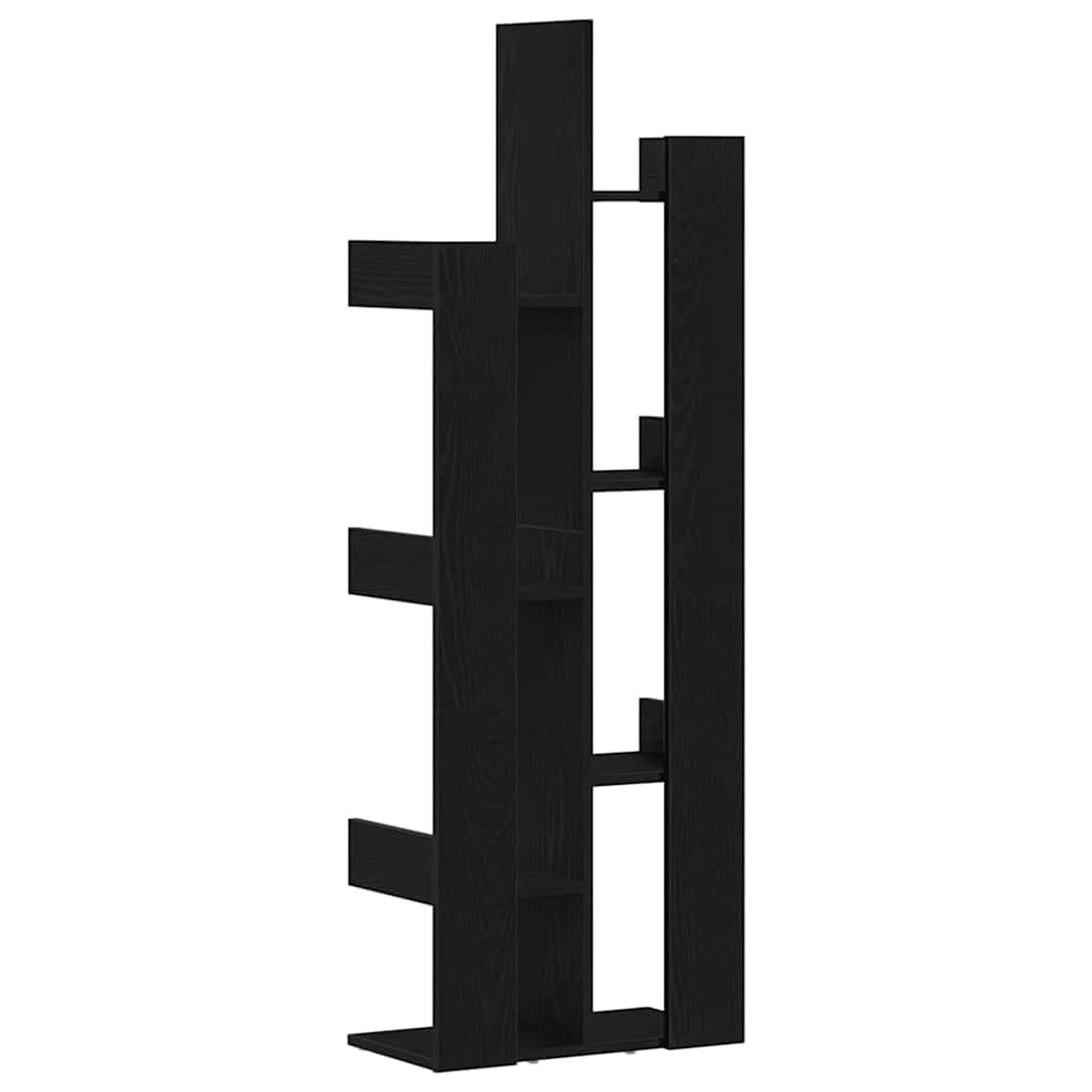 Estantería Roble Negro 48 x 25,5 x 140 cm Madera contrachapada