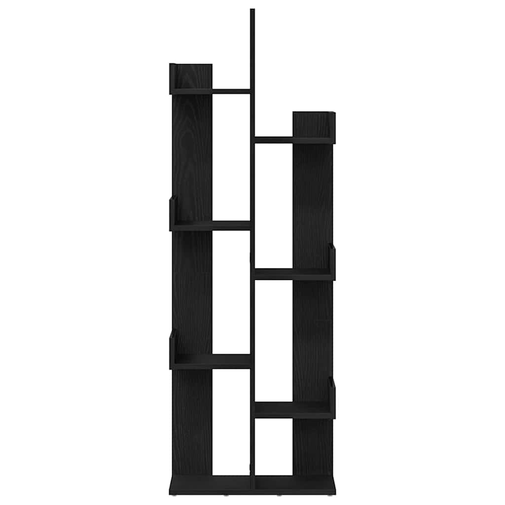 Estantería Roble Negro 48 x 25,5 x 140 cm Madera contrachapada
