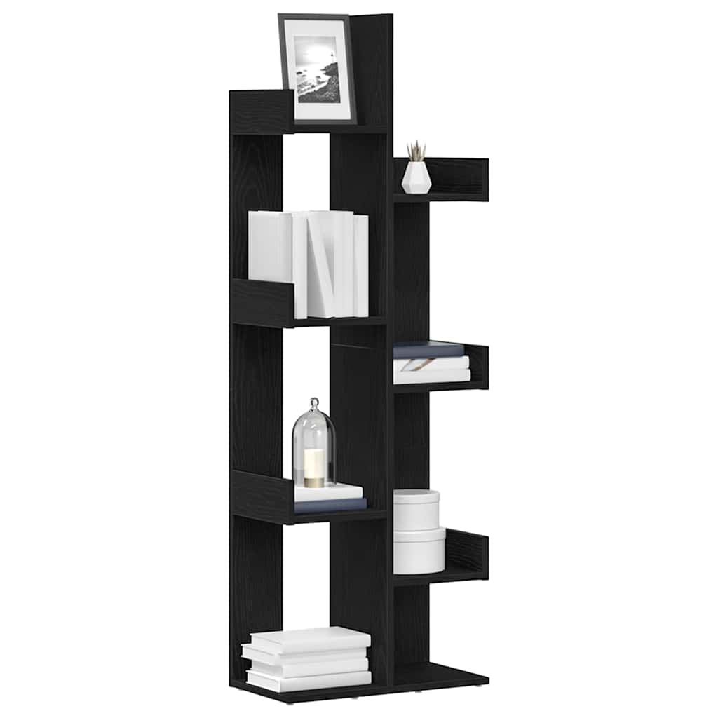Estantería Roble Negro 48 x 25,5 x 140 cm Madera contrachapada