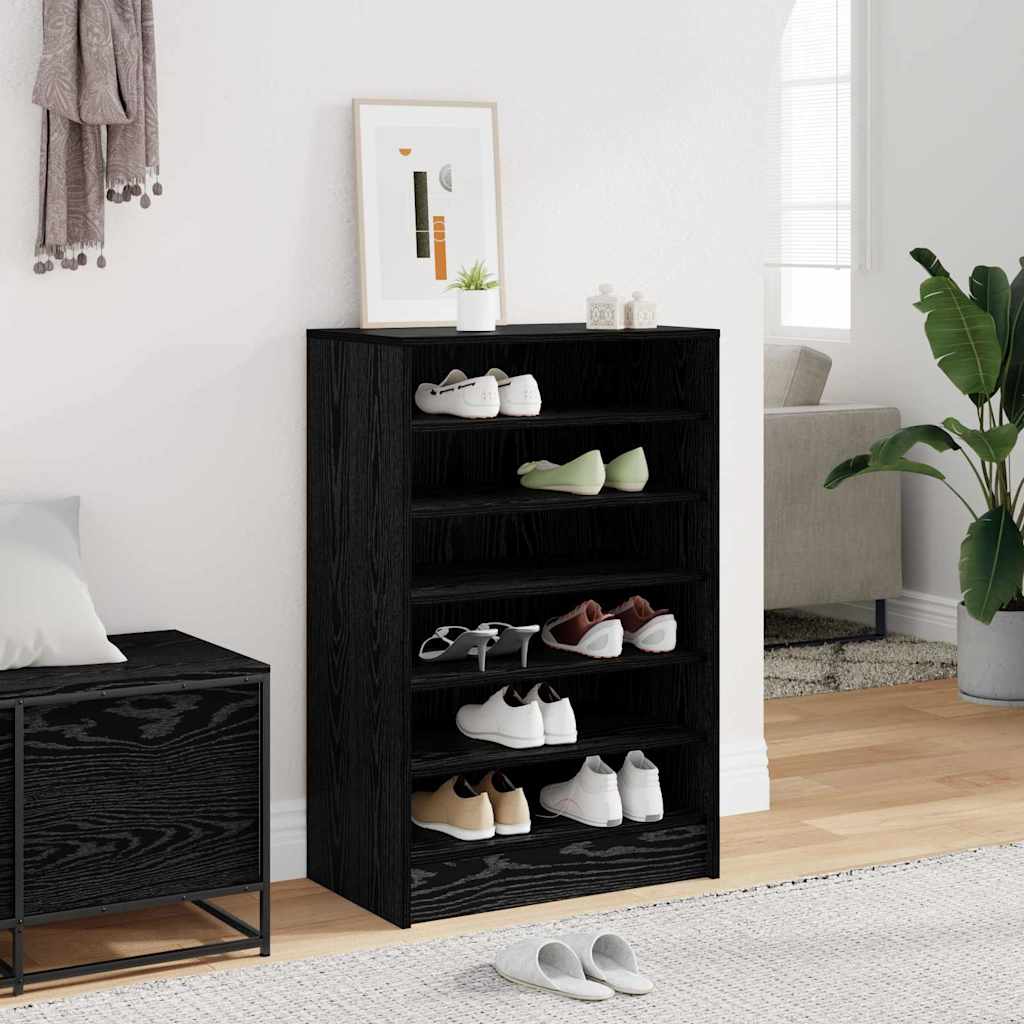 Armario para Zapatos 2 pcs Roble Negro 32 x 35 x 70 cm