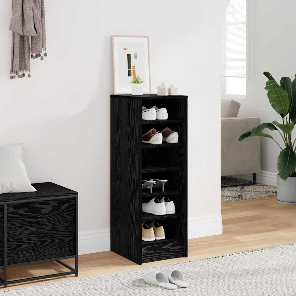 Armario para Zapatos 2 pcs Roble Negro 32 x 35 x 70 cm