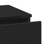 Armario de Noche con cajón 2 pcs Roble Negro 40 x 35 x 65 cm