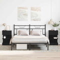 Armario de Noche con cajón 2 pcs Roble Negro 40 x 35 x 65 cm