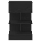 Armario de Noche con cajón 2 pcs Roble Negro 40 x 35 x 65 cm