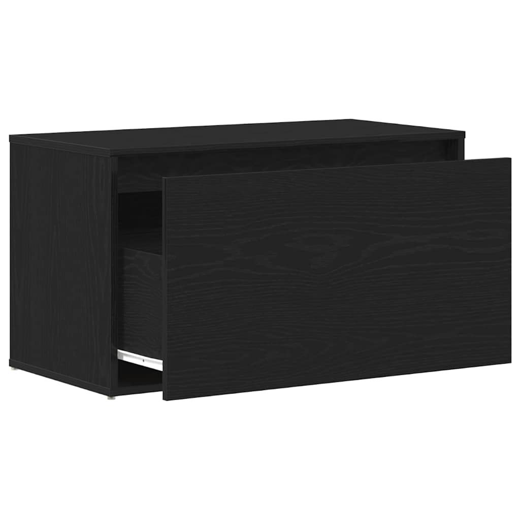 Banco de entrada con cajón Roble Negro 80 x 40 x 45 cm