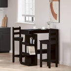 Mesa de Bar con estante Roble Negro 100 x 48 x 101,5 cm