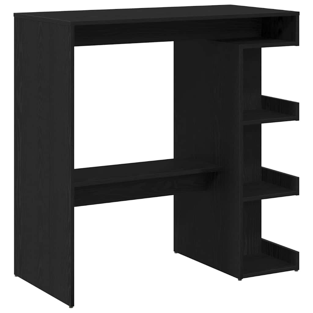 Mesa de Bar con estante Roble Negro 100 x 48 x 101,5 cm