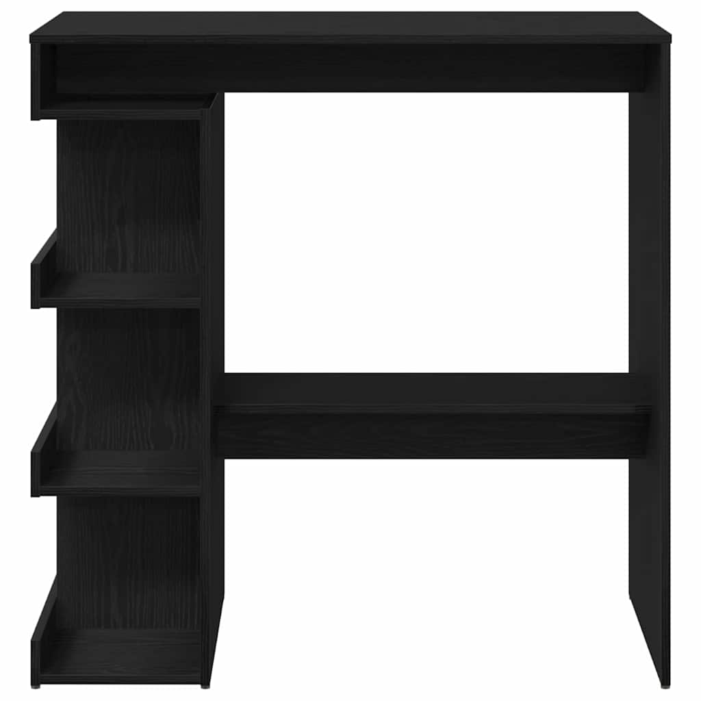 Mesa de Bar con estante Roble Negro 100 x 48 x 101,5 cm