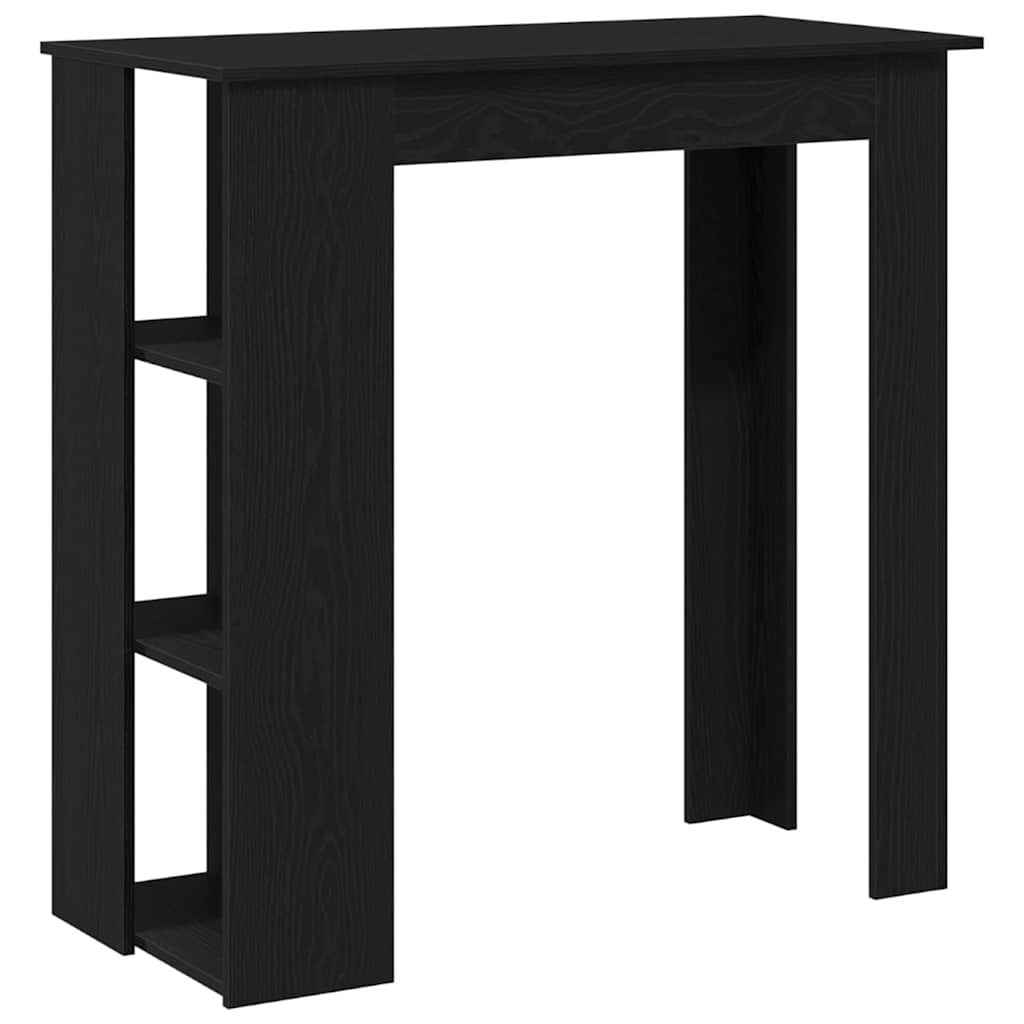 Mesa de Bar con estante Roble Negro 102 x 50 x 103,5 cm