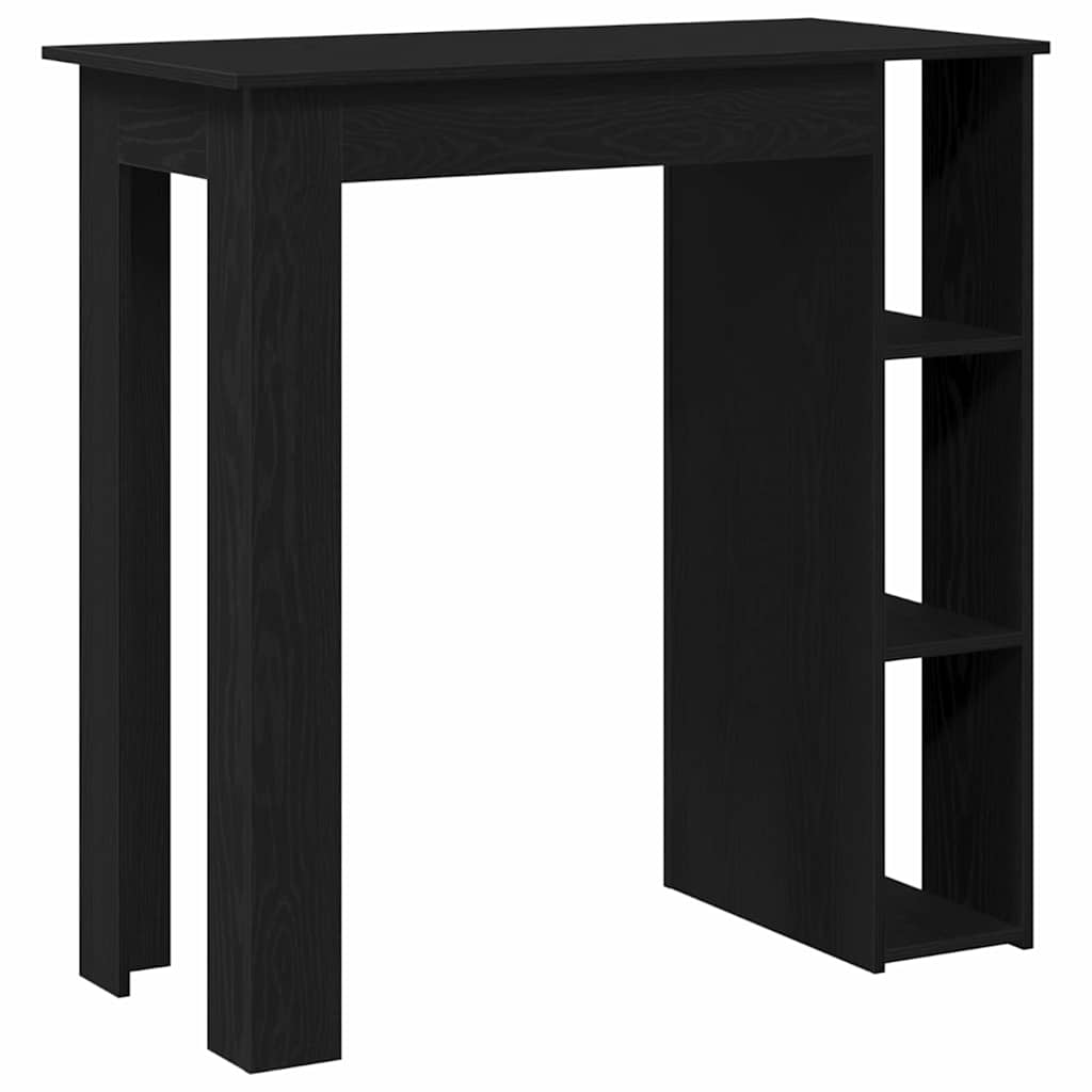 Mesa de Bar con estante Roble Negro 102 x 50 x 103,5 cm